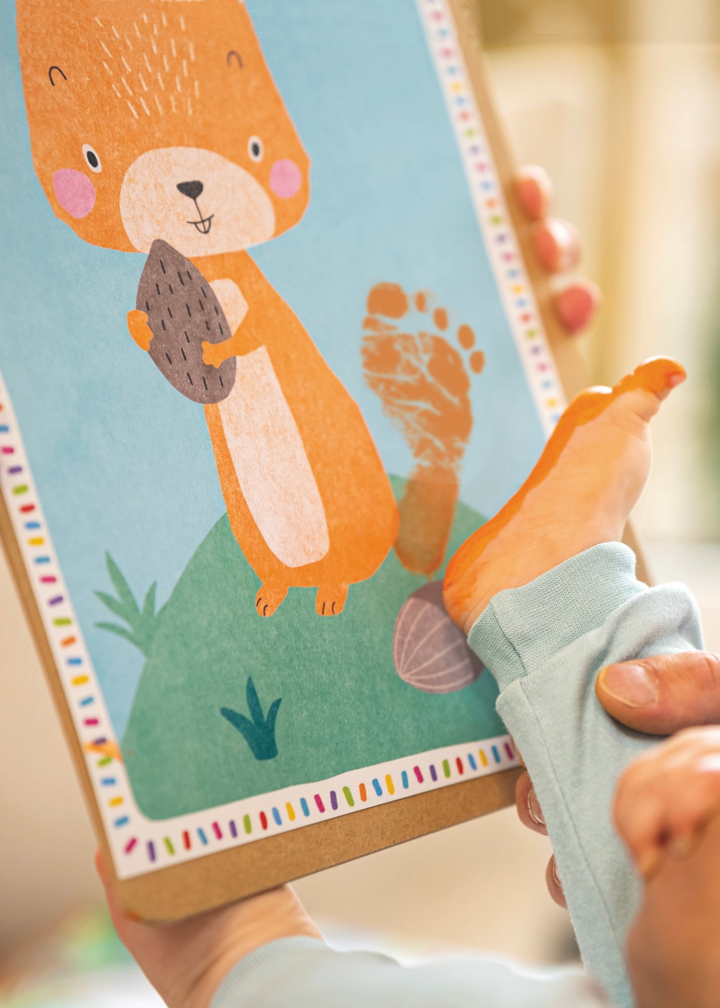 Miniwerk Baby Abdruckfarbe, Baby Abdruckset, Baby Fußabdruck, Baby Handabdruck, Erinnerungen gestalten, sicher und schadstofffrei