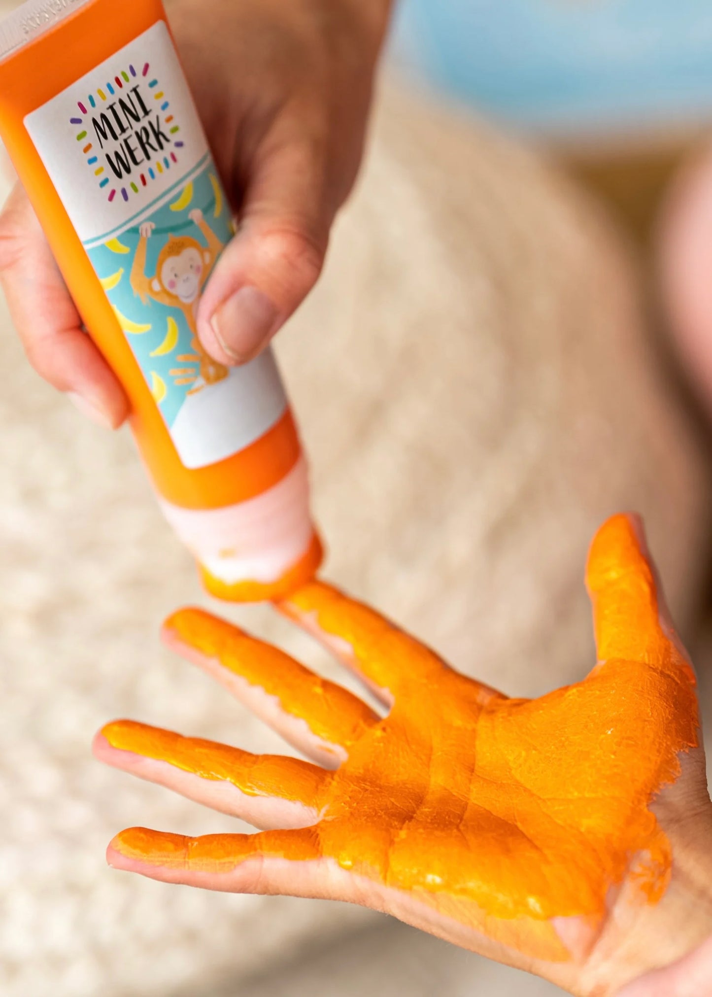 *ABDRUCKFARBEN ORANGE* mit Schwammaufsatz