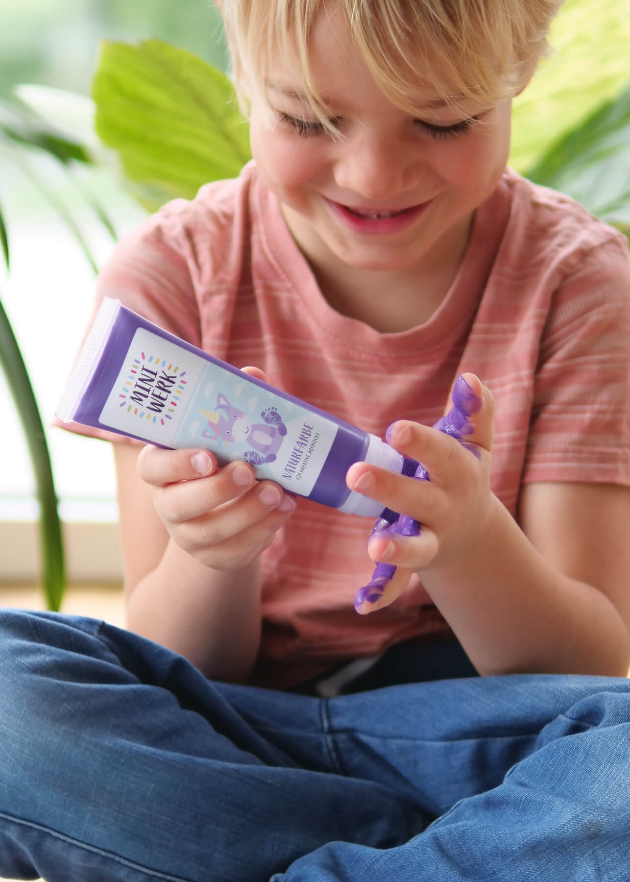 *NATURFARBE LILA* mit Schwammaufsatz