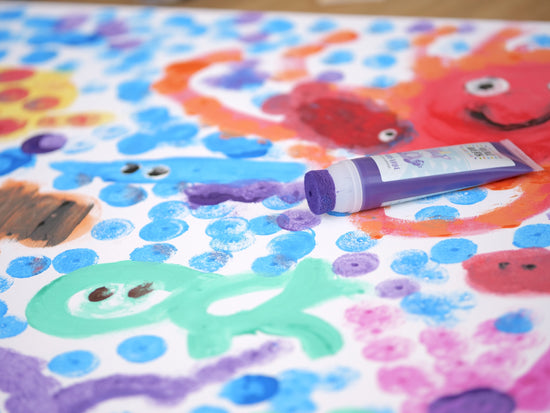 Malidee Handabdruck Fußabdruck Kinder Bastelidee Kinder Kreativ mit Kindern Kindergartenideen