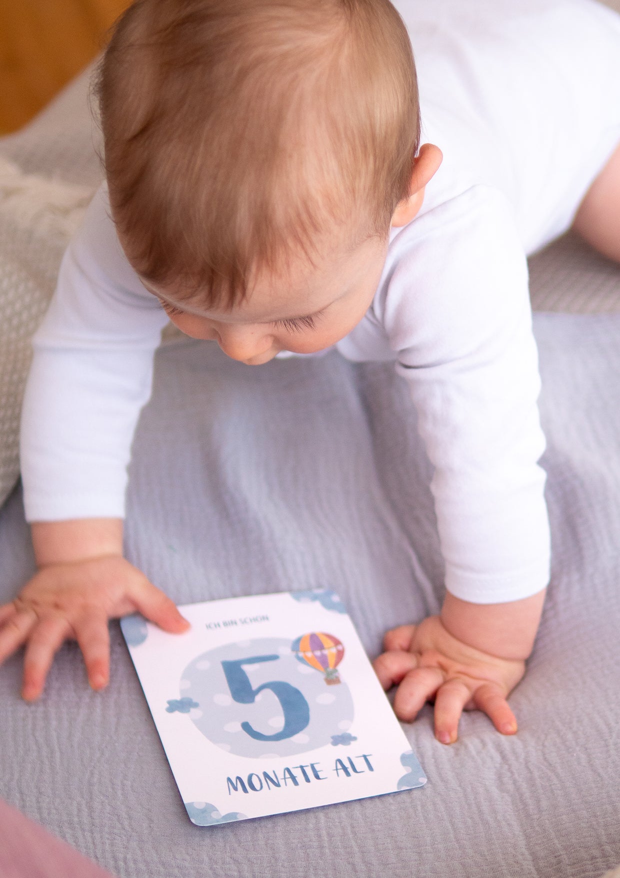 Baby Meilensteinkarten Erinnerungsbox 0-12 Monate