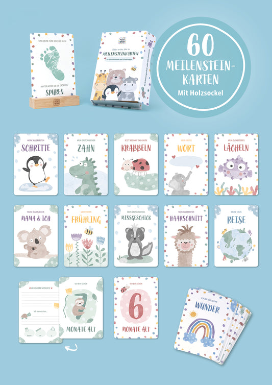 Baby Meilensteinkarten Erinnerungsbox 0-12 Monate
