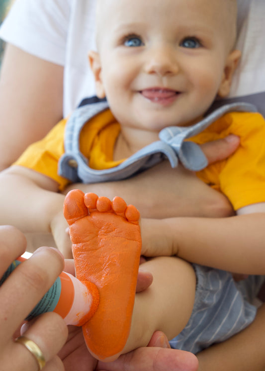 Miniwerk Baby Abdruckfarbe, Baby Abdruckset, Baby Fußabdruck, Baby Handabdruck, Erinnerungen gestalten, sicher und schadstofffrei