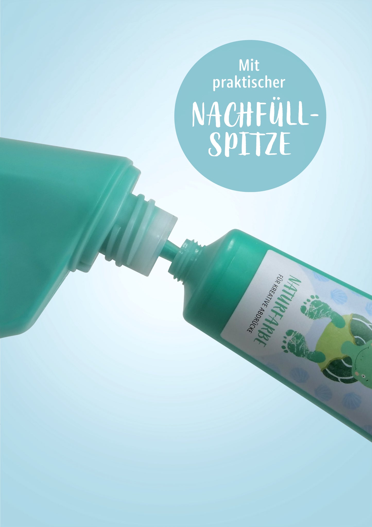 *GROßES MALSET* - 5 Naturfarben mit Schwammaufsatz und Nachfülltuben