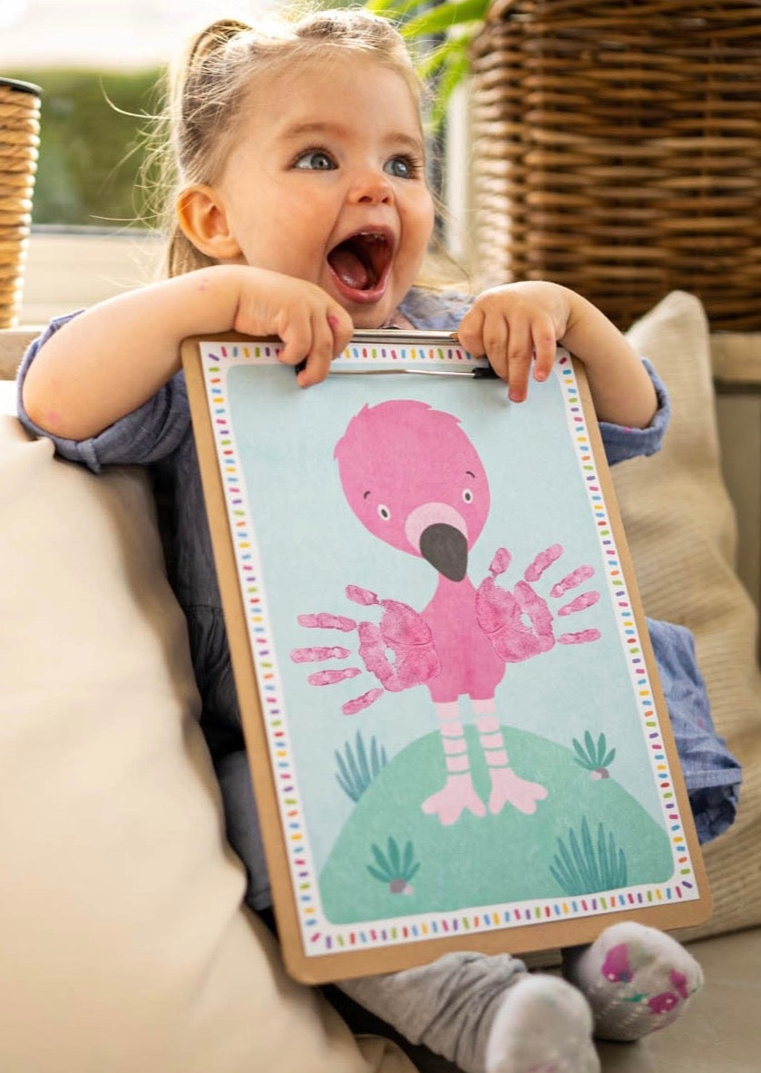 Miniwerk Baby Motivkarten für Baby Fußabdruck, Baby Handabdruck, Erinnerungen gestalten, DIY Geschenke, Dekoration Bilder Babyzimmer
