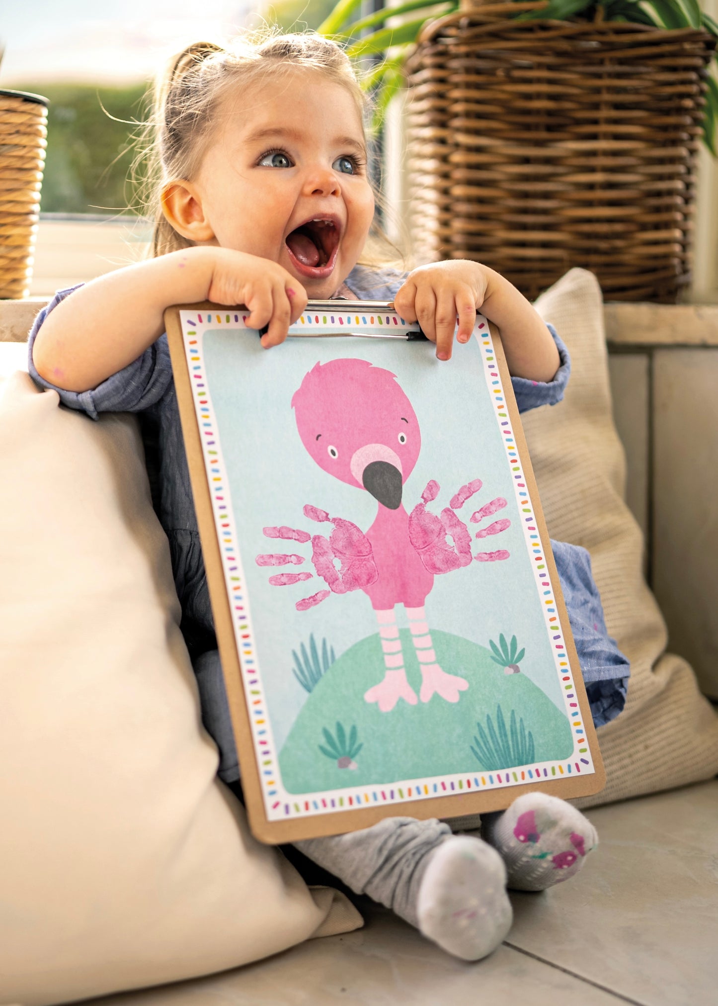 Baby Abdruckset *ROSA, ORANGE, WEIß* (0-1,5 Jahre)
