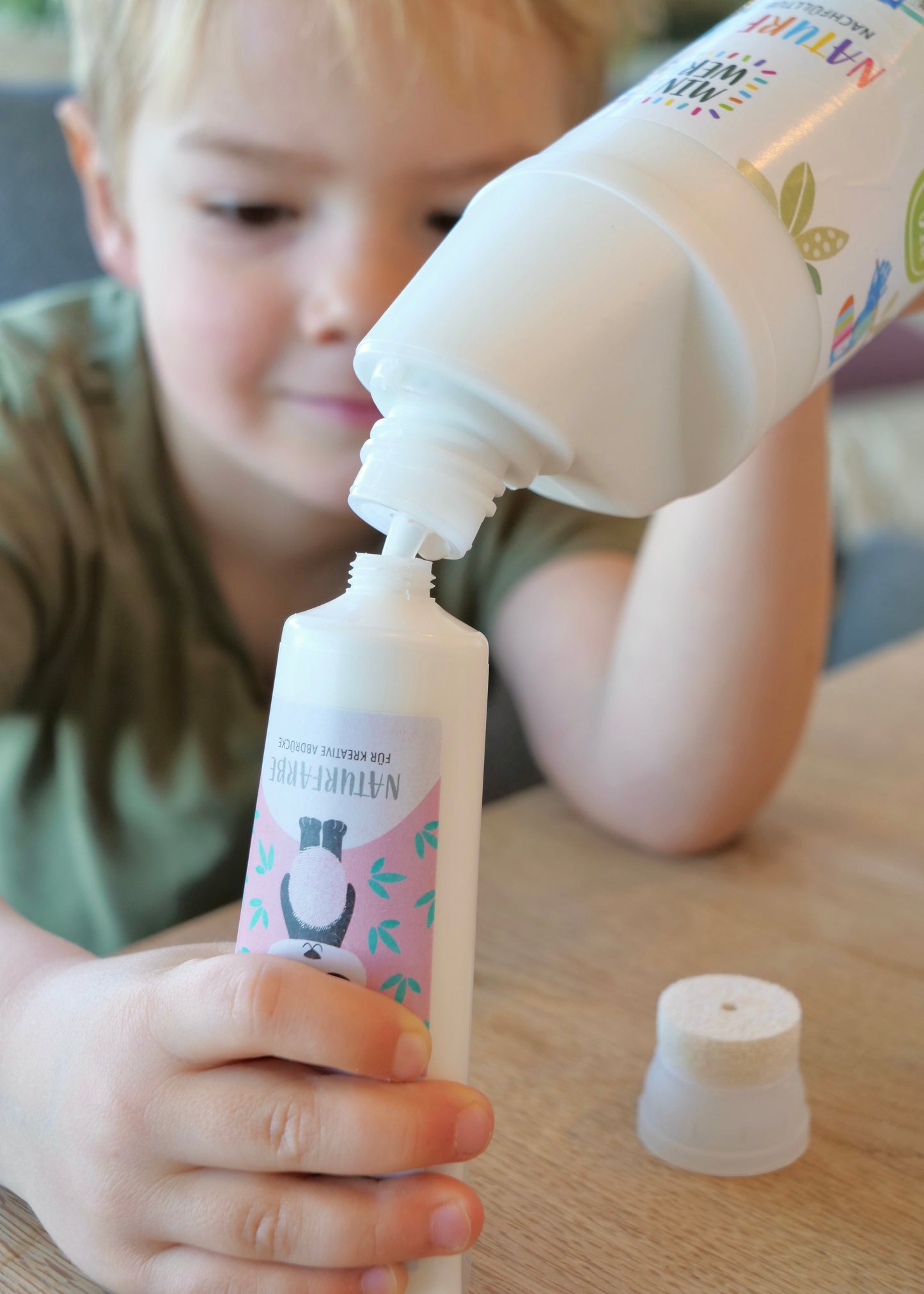 *NACHFÜLLTUBE WEIß* für Miniwerk Naturfarbe mit Schwammaufsatz