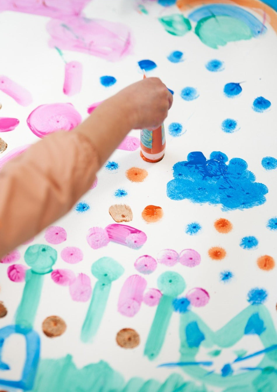 Miniwerk Mal- und Abdruckfarbe für kreative Lernzeit und Spielzeit, pädagogisch wertvoll, Förderung Sensorik, sensorische Impulse für Babys und Kleinkinder