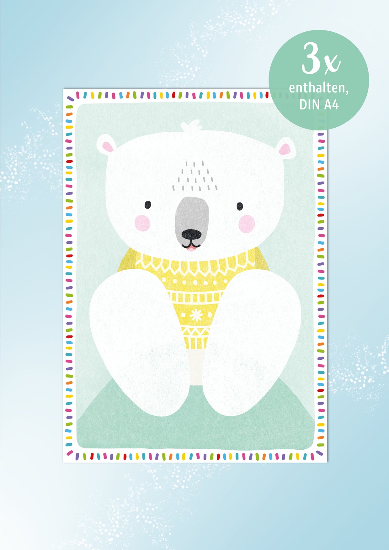 Weihnachtskarte *EISBÄR* 3 Stück
