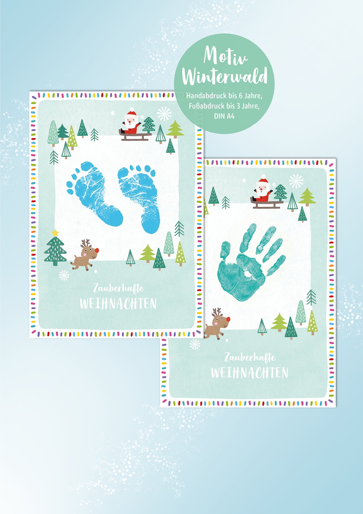 Weihnachtskarte *ZAUBERHAFTE WEIHNACHTEN* 3 Stück