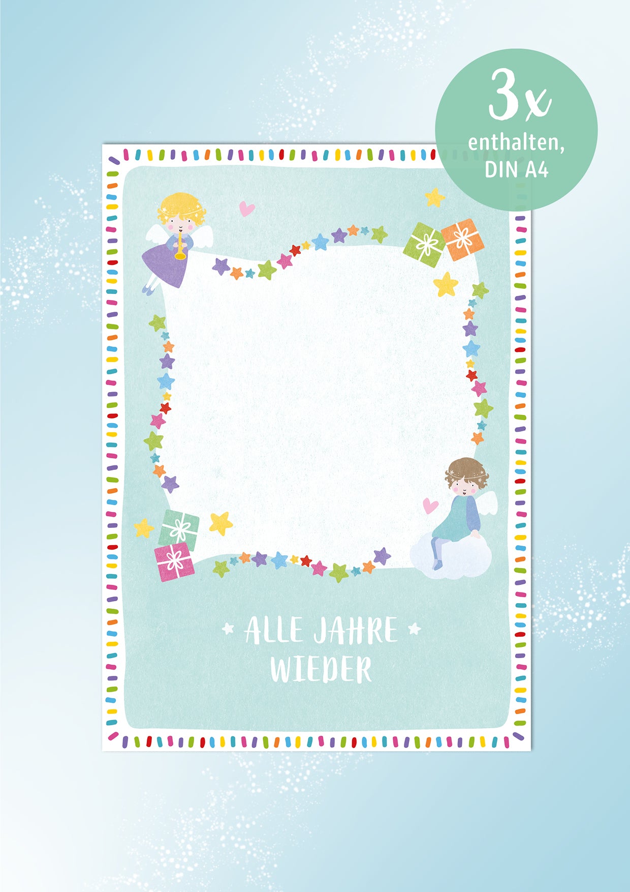 Weihnachtskarte *ALLE JAHRE WIEDER* 3 Stück
