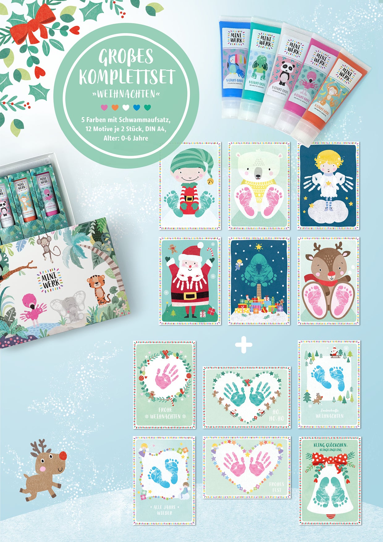 Großes *WEIHNACHTSSET* Karten für Babys und Kleinkinder