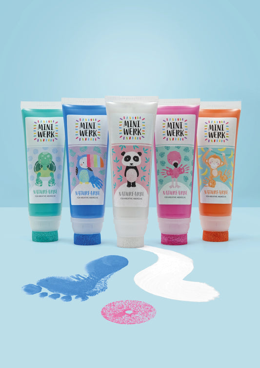 Baby Abdruckset *5 FARBEN - 30 MOTIVKARTEN* (0-1,5 Jahre)