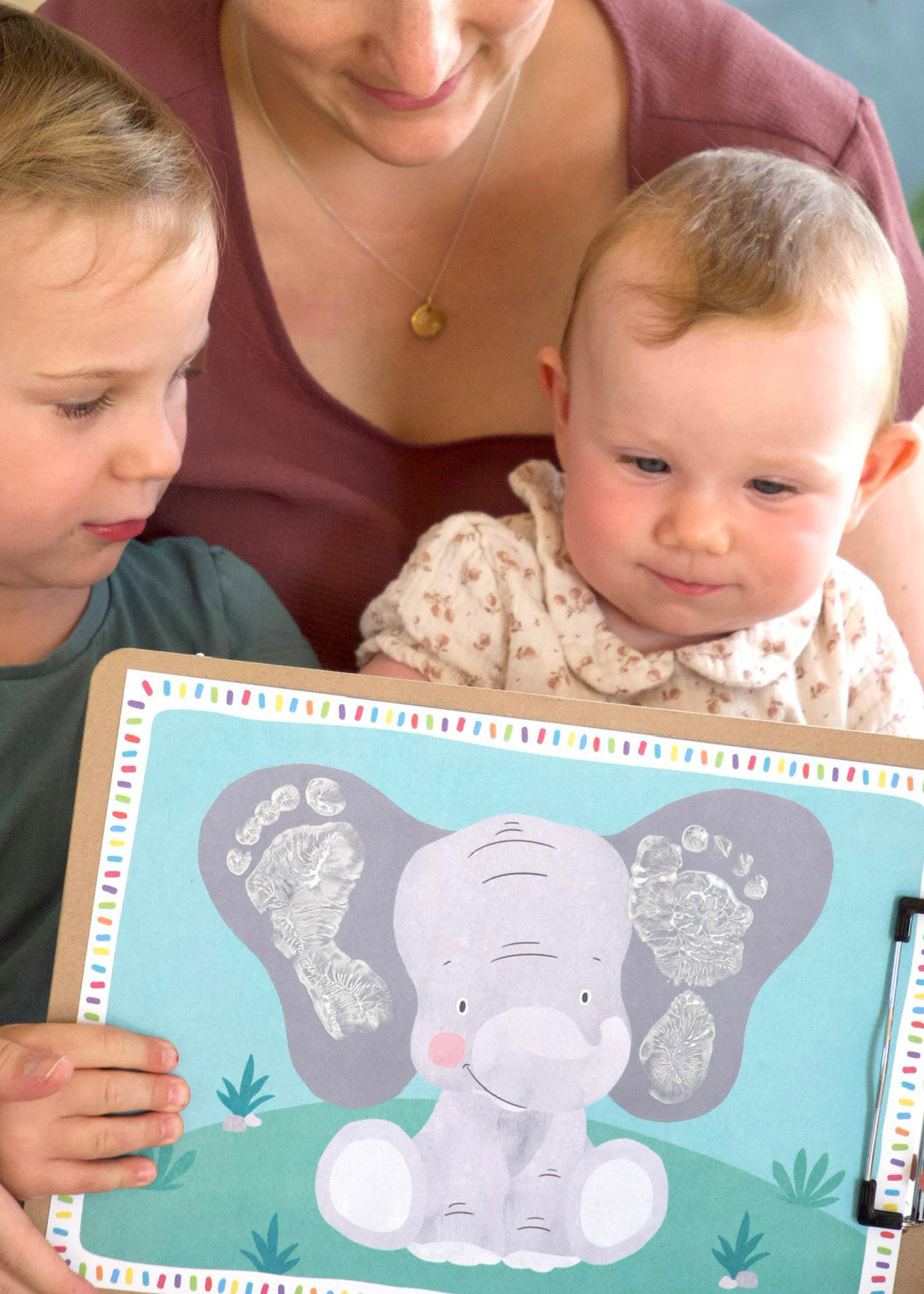Baby Abdruckset *BLAU, GRÜN, WEIß* (0-1,5 Jahre)