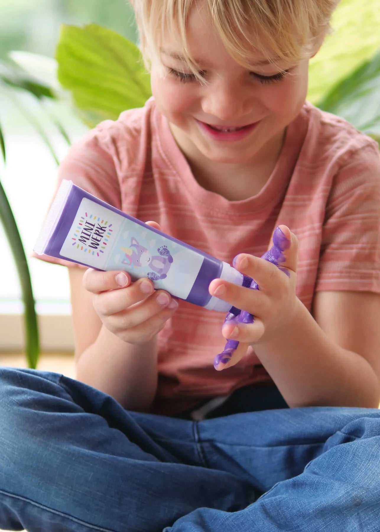 Miniwerk Mal- und Abdruckfarbe für kreative Lernzeit und Spielzeit, pädagogisch wertvoll, Förderung Sensorik, sensorische Impulse für Babys und Kleinkinder