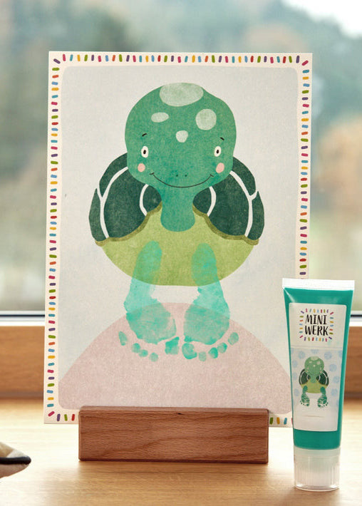 Babyerinnerungen festhalten mit dem Baby Fußabdruck und den Produkten von Miniwerk