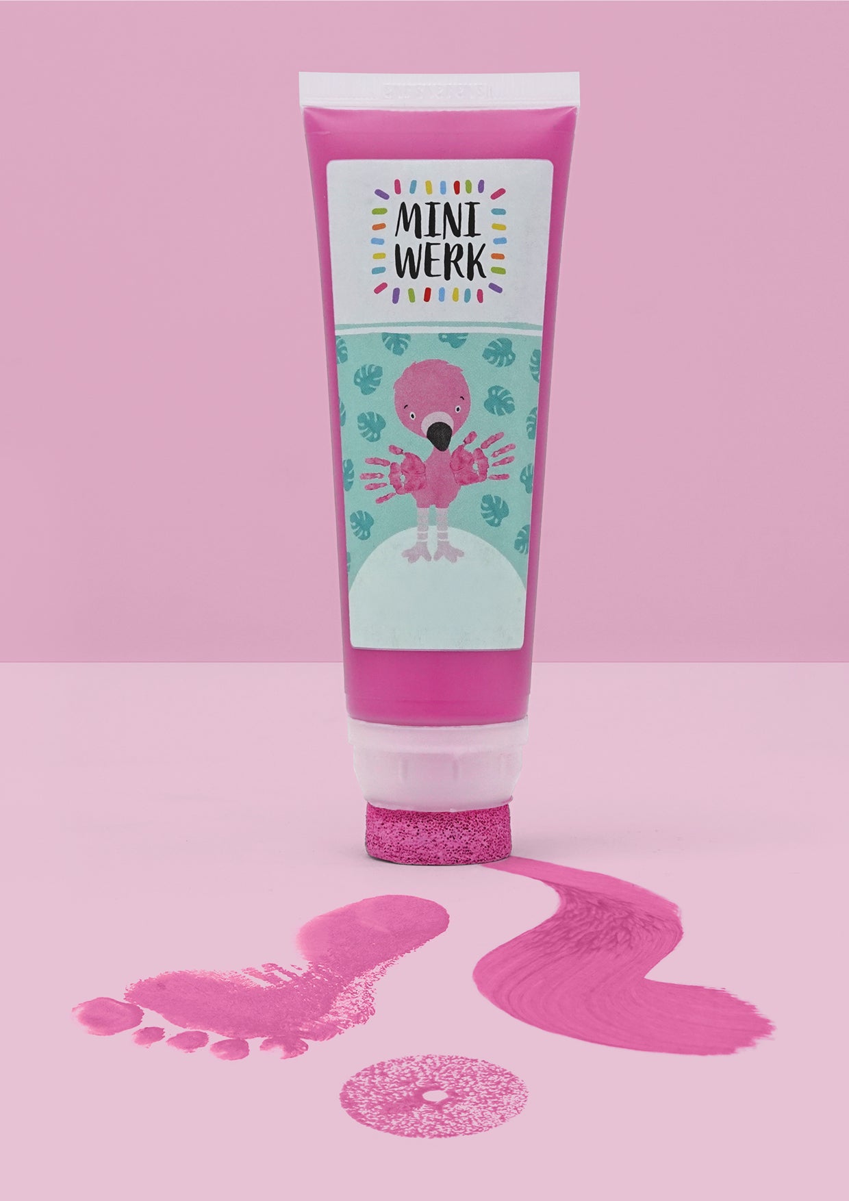 Miniwerk Mal- und Abdruckfarbe hergestellt in Deutschland, sicher, hautfreundlich und schadstofffrei für Baby Fußabdruck Erinnerung