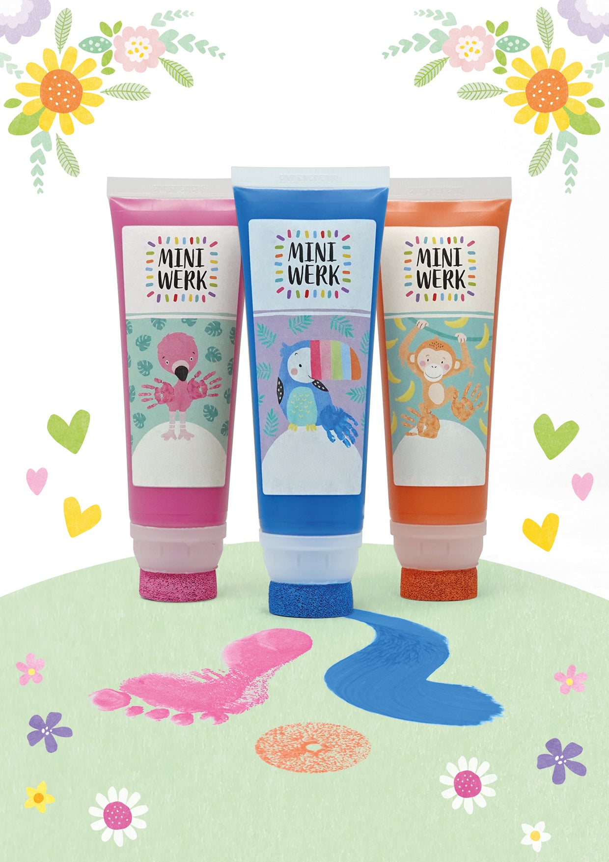 Miniwerk Fingerabdruck, Gästebuch Taufe, Bastelideen DIY Geschenke, Kindergeburtstag, Kindergarten, Kreativ mit Kindern und Babys