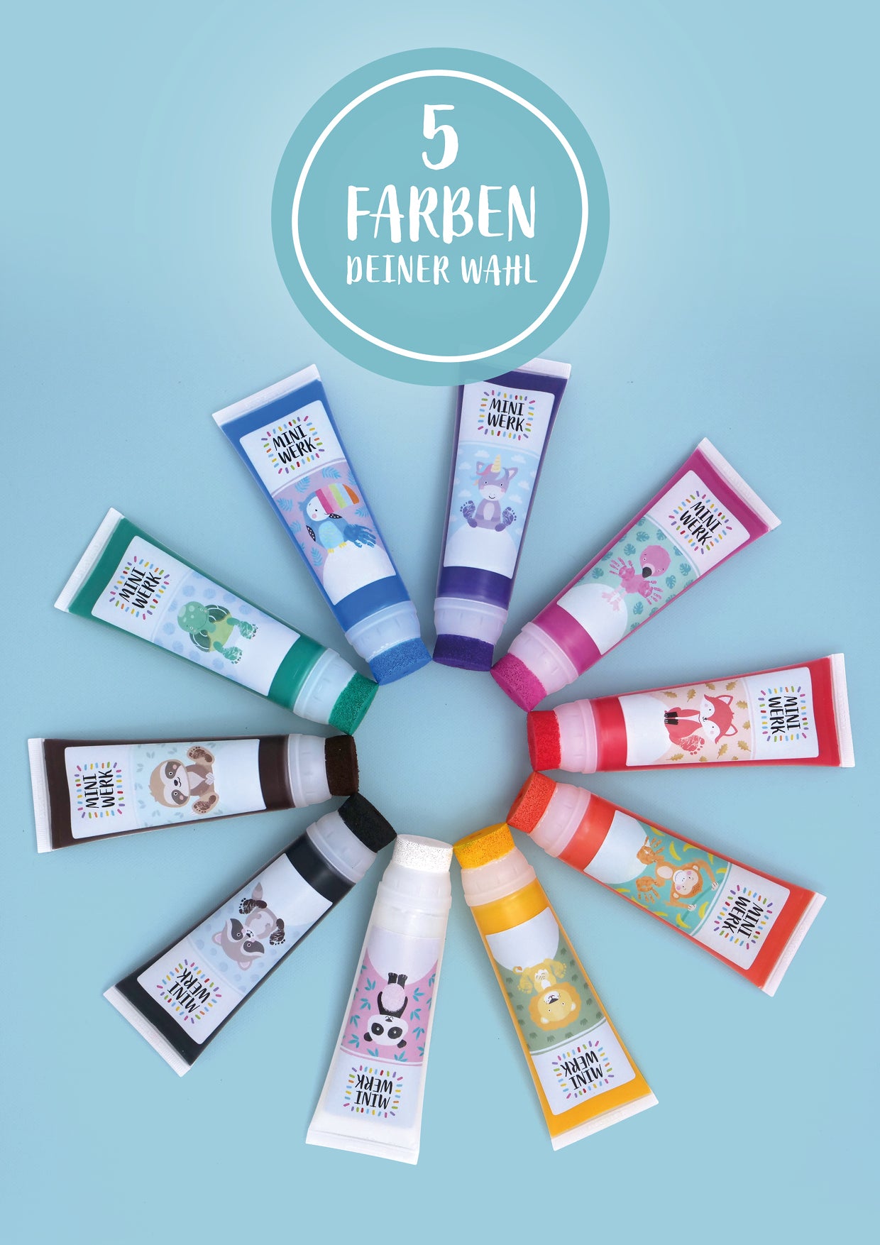 Miniwerk Baby Abdruckfarbe, Baby Abdruckset, Baby Fußabdruck, Baby Handabdruck, Erinnerungen gestalten, sicher und schadstofffrei
