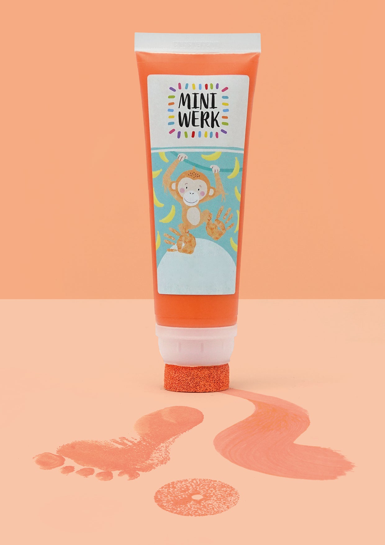 *ABDRUCKFARBEN ORANGE* mit Schwammaufsatz