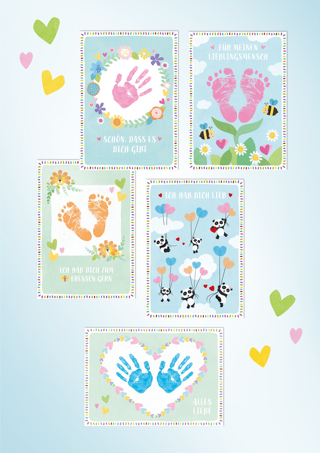 Miniwerk Fingerabdruck, Gästebuch Taufe, Bastelideen DIY Geschenke, Kindergeburtstag, Kindergarten, Kreativ mit Kindern und Babys