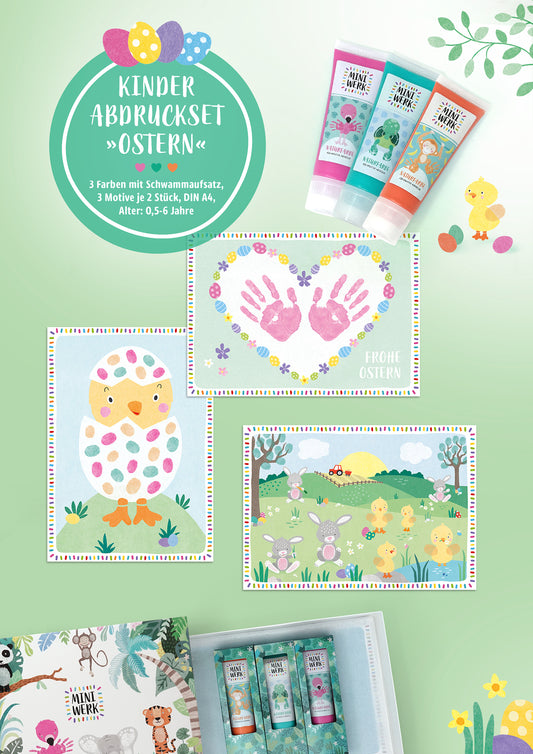 Kinder Abdruckset Ostern *3 FARBEN* (ab ca. 1 Jahr)