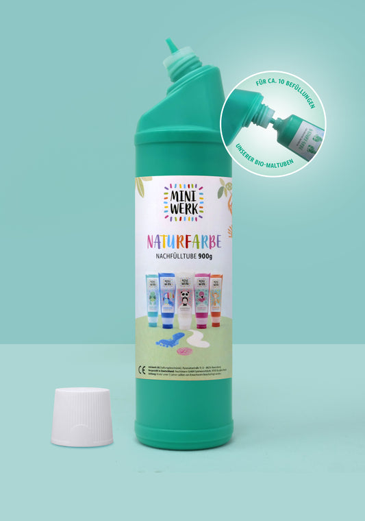 *NACHFÜLLTUBE GRÜN* für Miniwerk Naturfarbe mit Schwammaufsatz