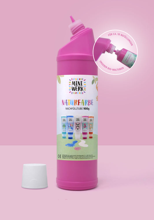 *NACHFÜLLTUBE ROSA* für Miniwerk Naturfarbe mit Schwammaufsatz